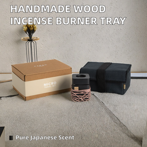 Ensemble de plateaux brûleurs d'encens en bois de pin faits à la main, écologiques, design unique, parfum fleur d'oranger Bakhoor, tendance, vente en gros - Product Image 2