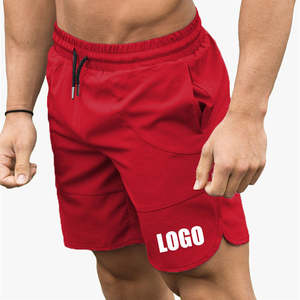 Short de sport noir en spandex avec cordon de serrage et logo personnalisé de haute qualité Short de sport d'entraînement athlétique pour hommes - Product Image 3