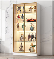 Vitrine de présentation en verre sur mesure de luxe avec éclairage LED |   Vitrine pour figurines de collection avec cadre en aluminium pour la maison et les magasins