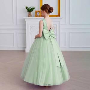 Vestido de Princesa de Lujo para Niñas, Vestido de Tul con Flores para Niñas, Ropa para Actuaciones de Piano, Vestido de Alta Gama para Eventos y Fiestas - Product Image 3