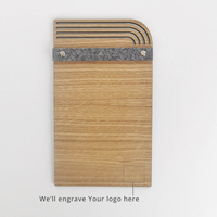 Menu de restaurant en papier avec support en bois, ensemble de présentoirs de menu de café avec logo personnalisé