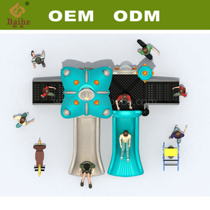 Baihe OEM màu xanh nhựa máy bay trượt giải trí ngoài trời thiết bị cho công viên & trường học - Product Image 3