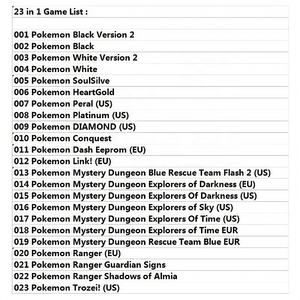 Stock de EE. UU. Juego Pokemoned clásico 3DS para tarjeta de cartucho DS 23 en 1 Cartucho <span class=keywords><strong>Revolution</strong></span> Versión de EE. UU. Inglés - Product Image 5