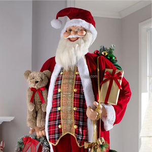 Babbo Natale da Esposizione in Piedi a Grandezza Naturale 180 cm con Sacco Regalo Decorazione Natalizia Grande per la Casa - Product Image 3