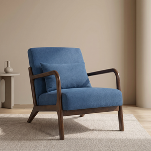 Wooden Arm <b>Chair</b> Velvet Nordic Modern Tufted Sofa <b>Chair</b> for Apartment Mall School Living Room Caf Hotel Lounge Restaurant - Product Image 1
