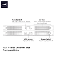 Amplificateur de puissance audio numérique professionnel haut de gamme PAT Y4200 2x4200W 1U 2 canaux en métal, connectivité XLR 4 ohms, pour scène live