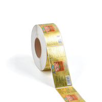 Étiquettes personnalisées Autocollants de parfum auto-adhésifs estampés or Rouleau d'autocollants d'étiquette de logo en vinyle transparent estampé à chaud personnalisé
