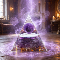 Kristallkugeln Amethyst Heilsteine Chakra Meditation Orgonit Orgon-Pyramide 5cm Glücksbringer Heimdekoration