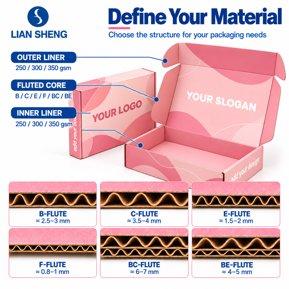 Custom Double Side Printing Shipping Box Folding Mailer Box Corrugated ...