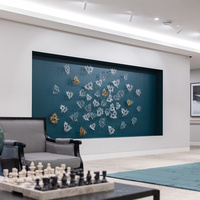 Lustre en verre personnalisé en forme de feuille d'érable, design décoratif, luminaire suspendu pour hall d'hôtel, villa, salon