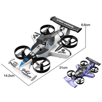 AiJH Voiture télécommandée 2 en 1 avec lumière, modèle de drift continental, voiture télécommandée 2,4 GHz, drone volant, jouet volant