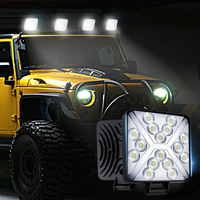 HAIZG 2021 plus récent super luminosité 48w led lumières de travail 72W carré étanche 12V-24V voiture barre lumineuse pour camions