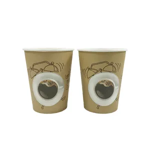 Einweg-Doppel wand-oder einwand ige Goldfolie prägung Individuell bedruckte Pappbecher Einweg-Kaffeetasse aus Papier 8 Unzen Pappbecher