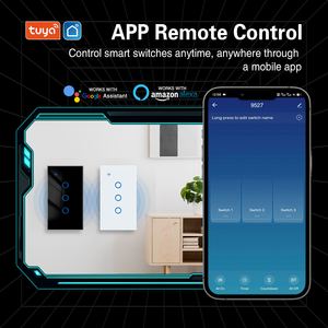 UBARO Smart Life WiFi Smart <span class=keywords><strong>Switch</strong></span> 1 <span class=keywords><strong>Gang</strong></span> 1 Arah ABS 240V 10A Saklar Sentuh Tidak Memerlukan Kabel Netral Alexa Google Home - Product Image 5