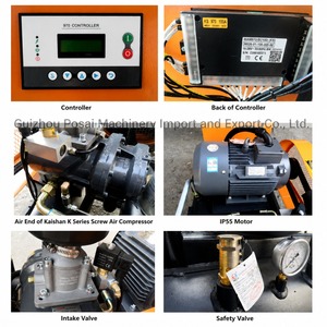 Compresseur d'<span class=keywords><strong>air</strong></span> à vis KAISHAN LGY-4.8/10 avec débit de 4,8 m³/min (170 CFM) et pression de 145 PSI pour utilisation avec <span class=keywords><strong>marteau</strong></span> perforateur - Product Image 3