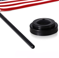 Support de drapeau de table/bureau portable réglable de 12 pouces en polyester, personnalisé, de haute qualité, durable, pour mini-drapeau suspendu (sans drapeaux)