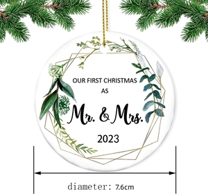 <strong>First</strong> <strong>Christmas</strong> As Mr and Mrs <strong>Ornament</strong> Married Hanging Decoration Ceramic <strong>Christmas</strong> Tree <strong>Ornaments</strong> Wedding Gifts for Couple 2023 - Product Image 6
