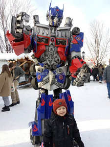 Disfraz de Robot Azul con Luces LED para Fiestas de Navidad, Fácil de Usar, Alta Calidad, Disfraz de Actuación para Adultos - Product Image 3