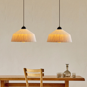 Lampe suspendue en papier Xuan de style japonais, lumière Led ronde E27 pour salle de thé, Zen, maison, comptoir de bar, éclairage d'îlot de restaurant - Product Image 4