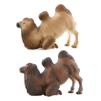 Nouveau Modèle d'Ornement de Bureau en PVC Solide, Simulation de Chameau Bactrien Agé à Genoux, Animal Sauvage, Jouet Éducatif pour Enfants, Vente Chaude Transfrontalière