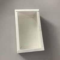 Boîte cadeau transparente en PVC papier kraft couvercle en plastique boîte à bijoux à bonbons logo imprimé personnalisé