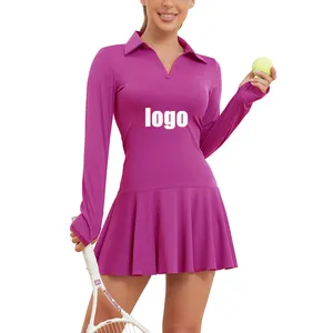 Abbigliamento da Tennis con Logo personalizzato abbigliamento da donna a compressione abito sportivo da Golf gonne da Tennis con pantaloncini interni