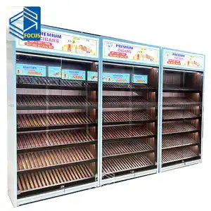 Wooden Cigarette And Cigars Rack Cigar Cabinet Display Factory Made Rack Shelf For Cigars