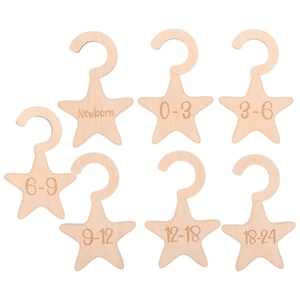 Thân Thiện Môi Trường Tự Làm Bằng Gỗ Bé Quần Áo Chia Dấu Hiệu Laser Cắt Poplar Gỗ Dấu Hiệu Cho Trẻ Sơ Sinh Quần Áo Phân Loại - Product Image 1