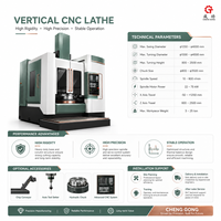 Torno CNC Vertical de Alta Precisión para Metalurgia con Sistema de Refrigeración por Servoaccionamiento y Transportador de Virutas