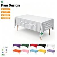 Nappe de table rectangulaire décorative jetable en plastique de qualité supérieure, couleur personnalisée, 54 po x 108 po, vente en gros