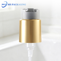 Gold Aluminum 24mm 28mm Pump Sprayer With Plastic Clip Left Right Lock Treatment for Bottles Water Jars for Packing
