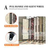 Support métallique rotatif personnalisé pour papier peint mural, présentoir coulissant pour carreaux de céramique et pierres - Présentoir Boya pour utilisation en showroom