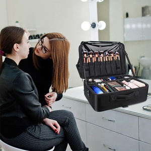 Black Luxury Professional Travel <b>Makeup</b> <b>Case</b> Large Waterproof Cosmetic Organizer for Women Portable Cosmetic Storage Bag - Product Image 6