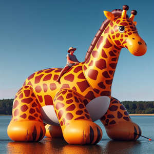 Usine personnalisée nouveau design gonflable hermétique <span class=keywords><strong>girafe</strong></span> mascotte soufflant <span class=keywords><strong>de</strong></span> l'air gonflable graisse <span class=keywords><strong>girafe</strong></span> sauter animaux eau flottant - Product Image 6