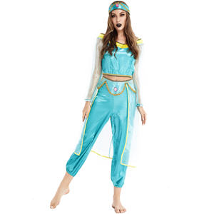 Conjunto de disfraz de princesa jazmín con lámpara mágica de Aladdín para mujer, disfraz de Halloween, disfraz de <span class=keywords><strong>Aladdin</strong></span> para adulto, 2 uds., 2 uds. - Product Image 5