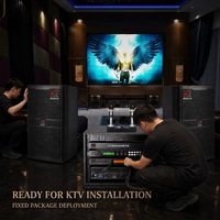 Système de sonorisation KTV NEARSTAR KS4012 avec enceintes Q7, amplificateur X6, processeur U999+ et microphone sur rack