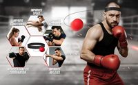 2025 nouveau produit poinçonnage et vitesse balle d'entraînement sportif balles réflexes de boxe avec tête de réaction comprend un bandeau