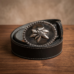 <span class=keywords><strong>Ceinture</strong></span> en cuir <span class=keywords><strong>de</strong></span> vache bavarois Tiger Touch pour <span class=keywords><strong>homme</strong></span>, <span class=keywords><strong>boucle</strong></span> à ardillon en cuivre amovible, largeur 1,5'', longueur 100-135 cm, logo floral TT-1845 - Product Image 3