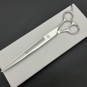 กรรไกรตัดขนสัตว์เลี้ยง K2 ขนาด 8 นิ้ว สแตนเลสสตีล แบบใบมีดแบน สำหรับตัดขนสุนัข กรรไกรตัดแต่งขนมืออาชีพ - Product Image 4