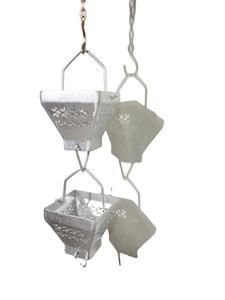 Cadena de Lluvia Cuadrada Acanalada de Aluminio para Exterior con Copa de Aluminio - Product Image 3