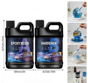 Kit de Resina Epoxi Transparente 1:1 - Brillo Ultra Alto, Dureza Similar al Vidrio para Joyería DIY, Colgantes, Manualidades con Pendientes - Product Image 1