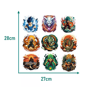 Transferencias termoadhesivas de Dragon Ball Z, impresión en plastisol para ropa, diseño de dibujos animados - Product Image 3