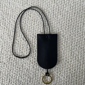 Pair it with this amazing mini beaded keychain necklace accessory! Stylish <b>leather</b> pull-out keychain tag. - Product Image 1