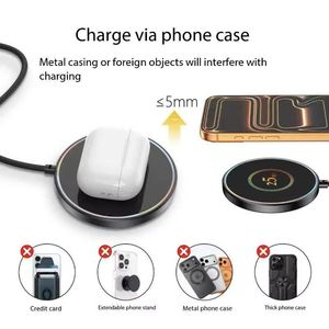 Cargador Inalámbrico Magnético Leyi 2027 de 25W para iPhone 15 <span class=keywords><strong>Pro</strong></span> Max, Serie 17, para <span class=keywords><strong>AirPods</strong></span>, para <span class=keywords><strong>Android</strong></span>, Producto de Carga Segura - Product Image 3