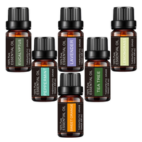 6 Paket Minyak Esensial Aromaterapi Label Pribadi Set Hadiah 10ml Minyak Lavender untuk Diffuser Relaksasi dan Penenangan