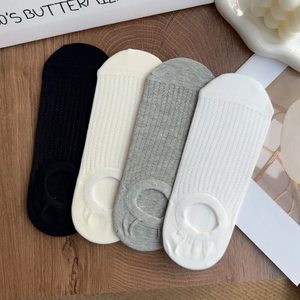 Mesh Boat Socks For Women Breathable Thin Low Cut Invisible Solid Color Summer Socks Anti Slip Sweat Absorbing Regular Casual - Product Image 2