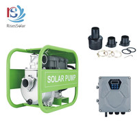 Pompe solaire de surface 750W avec panneau pompe à eau de surface 72V 2 pouces moteur sans balai pompe de surpression centrifuge solaire pour l'agriculture