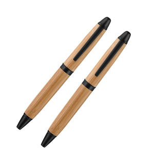 Stylo à bille en bambou, métal et bois, personnalisé, écologique - Product Image 2