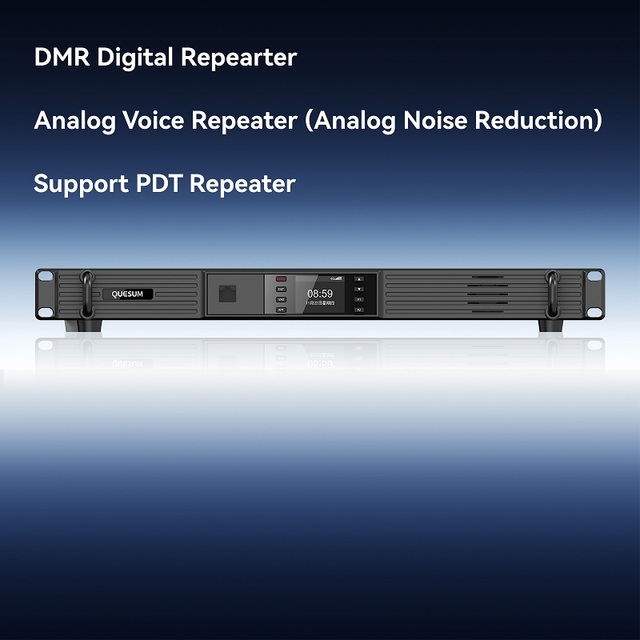 Quansheng MX-R5300 IP Connect 1U DMR Radio Repeater Station Tier 2 50W Long Range UHF VHF Walkie Talkie Two Way Radio Repeater