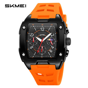 Skmei Men's Quartz Watch Analog Chronograph Waterproof Silicone Strap Sports Watch With Date And Luminous Hands - Product Image 5